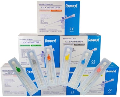 PIERCING NAALD 14G 2.0 x 45 | - Romed I.V. Catheter 50 stuks | Katheters met bijspuitpunt | Steriel | Made in Holland | 14G 2.0 x 45 |