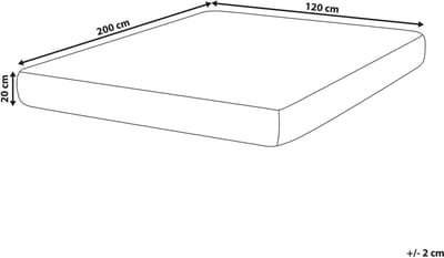 HAPPINESS - Gelschuimmatras hard - Wit - 120 x 200 cm - Polyester
