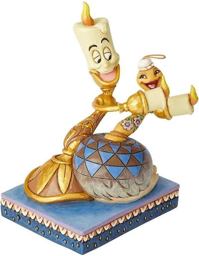 Disney beeldje - Traditions collectie - Romance by Candlelight - Lumiere & Plumette - Beauty & the Beast / Belle & het Beest