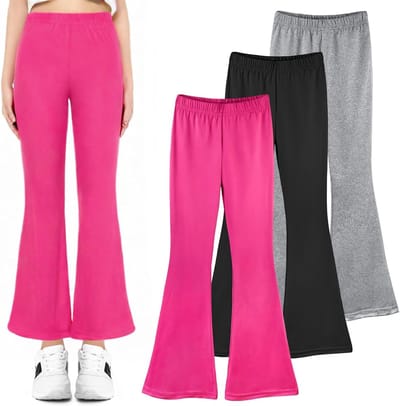 Set van 3 stijlvolle damesbroeken en kindleggings met omslag, perfect voor school, dans en dagelijks gebruik, maten 104-158