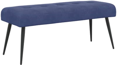 vidaXL - Bank - met - knopen - tufting - Politieblauw - 110 - x - 40 - x - 46 - cm - fluweel