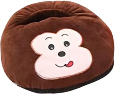 Useme - Voetenwarmer - Mega Pantoffels - Sokken - 2-1 pantoffel - Sloffen - Bruin - one size
