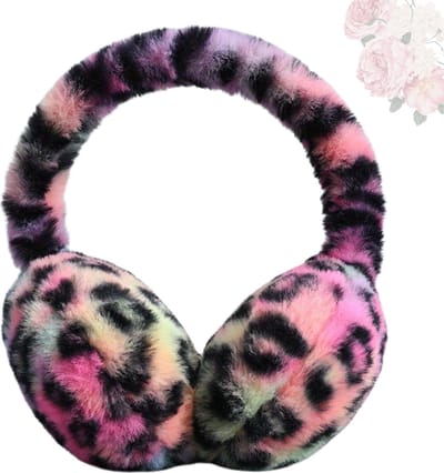 Nivard Ear Warmers Voor Volwassenen - Oorverwarmers - Oorwarmers - Dames & Heren Winter Earmuffs - Luipaard Paars