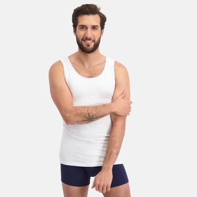 Comfortabel & Zijdezacht Bamboo Basics Singlet Stef (2-pack) - Wit - XXL