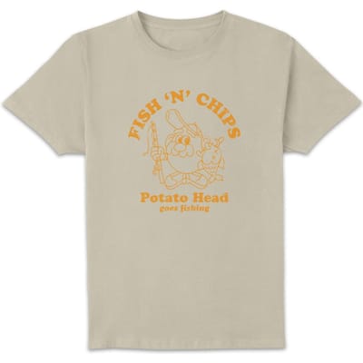 Mr. Potato Head Fish N Chips Men's T-Shirt - Cream - L