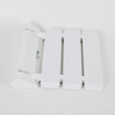 Klapstoel Douche - Badkruk Wandmontage - Veilig Zitten - Ruimtebesparend Opvouwbaar - 130 kg Draagvermogen - Wit