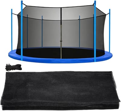 Trampoline Net Vervanging - Veiligheidsnet Trampoline - Buiten Spelen - Zonder Steunpalen - 43 m - Zwart
