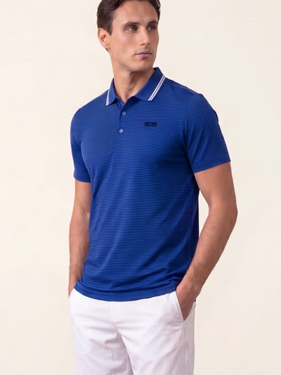 Sjeng Sports TORINO - Maat: S Pigment Blue - Tennis Polo's Mannen - Poloshirt - 100% polyester