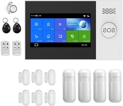 Smart Alarmsysteem - Beveiligingssysteem Huis - Huis Beveiligen - Wifi GSM Connectiviteit - 43 Inch Touchscreen - Zwart