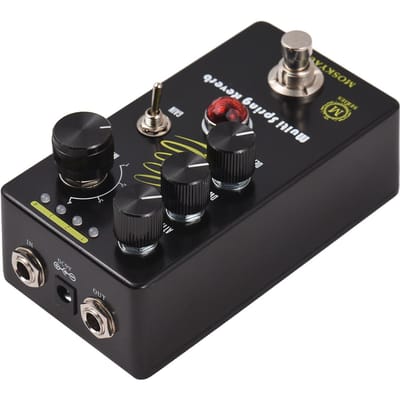 Pédale d'effets de réverbération pour guitare MOSKYAUDIO MULTI SPRING REVERB Attack/Dwell/Depth/GAIN/bouton 4 modes DC noir