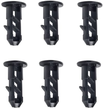 Dailygoods- Scharnierpins Hoogwaardig Kunststof - Vervangingsset 6 Stuks - Corrosiebestendig - Slijtvast - Voor 240L Wheelie Prullenbakken - Eenvoudig te Gebruiken - Afvalbak
