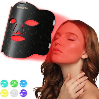 Lumixar® 7+1 LED Gezichtsmasker - Rood Licht Therapie - LED Masker - Infraroodtherapie - LED Face Mask - Red Light Therapy
