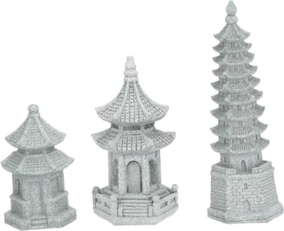 Betonnen Decoratie Set - Miniatuur Beelden - Tuin Decoreren - Zorgvuldig Handwerk - 3 Stuks - Lichtgrijs