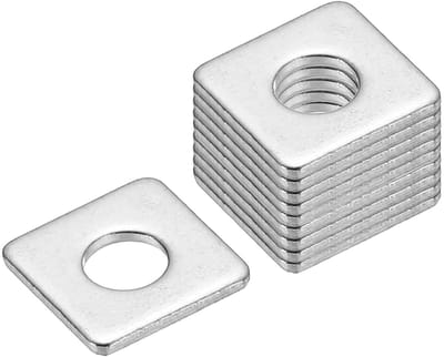 M4x10x1mm vierkante sluitringen - 24 stuks roestvrijstalen plaatonderlegringen voor boutafdichting en ondersteuning
