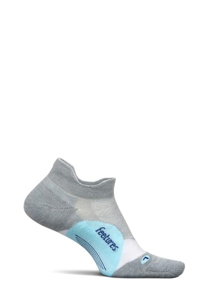 Feetures - Elite Light Cushion No Show Tab Gray Sky - Lichtgrijs / MEDIUM