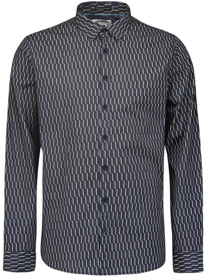 Stijlvol wintershirt met dynamisch all-over patroon