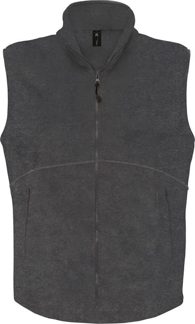 Bodywarmer 'Traveller+ Fleece' merk B&C maat L Charcoal Grijs