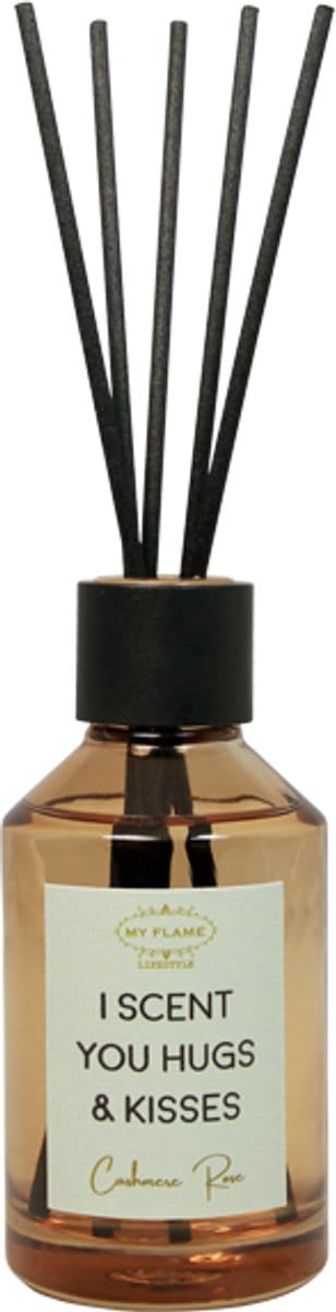 MY FLAME - Geurstokjes - I SCENT YOU HUGS & KISSES - Geur: Cashmere Rose - 100 ml