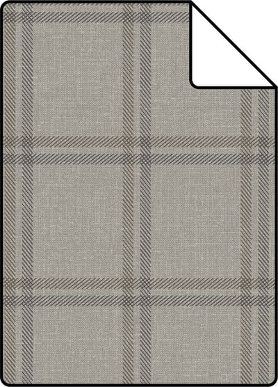 Proefstaal Origin Wallcoverings behang ruiten lichtbruin - 26,5 x 21 cm - 347624-S