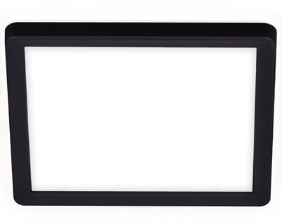 BRILONER - LED Plafonniére - plafondlamp met achtergrondverlichting - neutral wit licht 4.000K - 12W - zwart - 19x19cm