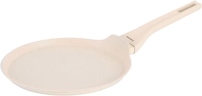 Klausberg KB-7958 Pannenkoekenpan 24 cm | Marmer Anti-aanbaklaag | Geschikt voor Inductie | Crème | Crepepan