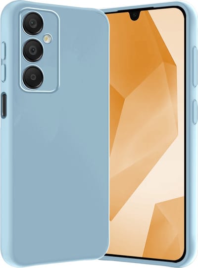 Hoes - Geschikt voor Samsung Galaxy A16 - Sterk & Shockproof - Hoesje Cover - Siliconen Case - Lichtblauw