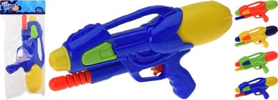 2x Waterpistolen/waterpistool groen van 30 cm met pomp kinderspeelgoed - waterspeelgoed van kunststof - waterpistolen met pomp