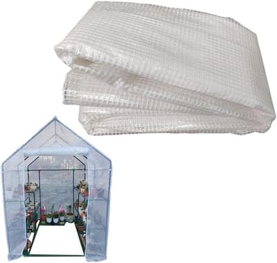Kas PVC Cover - Vervangend Blad - Planten Beschermen - Heavy Duty Waterdicht - 143x143x195cm - Transparant