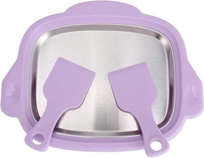 IJsmachine Roestvrij Staal - Dessert Maker - Zelf Desserts Maken - Snel Vriesdesign - 25 cm - Paars