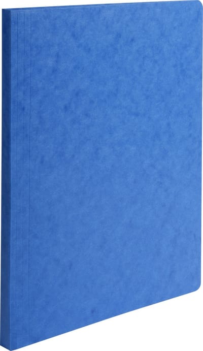 Exacompta 50x Map met gerilde rug in glanskarton 400g/m2 - 24x32cm - Blauw - 11505H