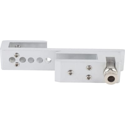 Serrure de porte coulissante en verre 12 trous limite loquet de sécurité en métal pour maison hôtel salle de bain sans cadre Silver 12mm / 0.5in