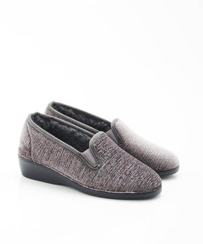 Damart - Iriserende Thermolactyl pantoffels - Dames - Grijs - 41