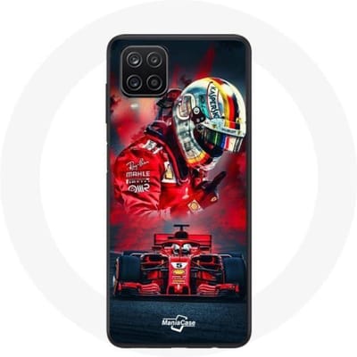 Samsung Galaxy A12 Hoesje Formule 1 Sebastian Vettel F1 Driver Rood rood