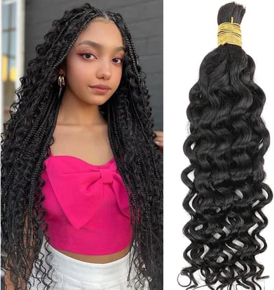 Vlecht Haar - Natuurlijk Haar - Haarverlenging - Watergolf Textuur - 16 inch 50g - Natuurlijk