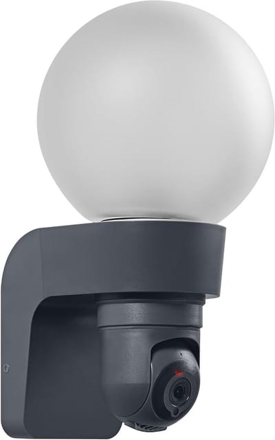 Buitenwandlamp met camera - Slimme tuinlamp - Beweging detecteren - Automatische volgfunctie - IP44 bescherming - Zwart