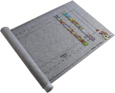 Puzzelmat Opbergen - Puzzelmat Vervoeren - Puzzels Beschermen - Praktische Rolfunctie - 26x46 cm - Grijs