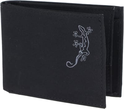 oxmox portemonnee New Cryptan RFID Protect Pocketbörse Lizard Print Grey Black zwart