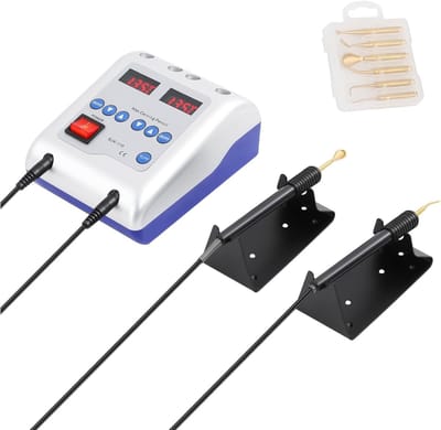 Digitale Waxmachine - Waxapparaat Harsen - Precisie Wax Snijden - Dubbele Pen Werking - 50-200℃ Instelbaar - Zilver Blauw Zwart