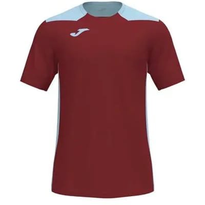 Joma Championship VI Shirt Korte Mouw Kinderen - Bordeaux / Hemelsblauw | Maat: 128-140