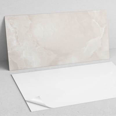 Coloray Wandpanelen Zelfklevend - Fijne marmertextuur PVC Wandpaneel - 100 cm x 50 cm - Romig Wandbekleding Zelfklevend - 1 stuk - Texturen Wandpanelen Zelfklevend - Keuken Wandpanelen - Wandpanelen Badkamer