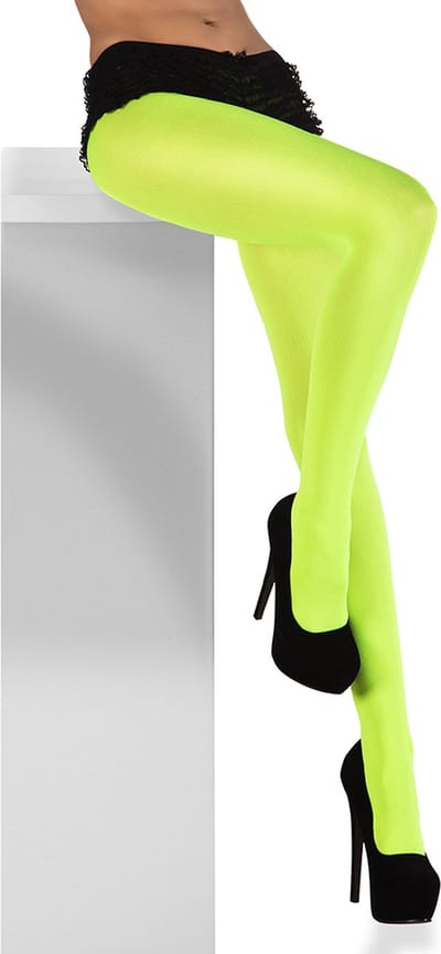 Boland - Panty Opaque neongroen Groen,Neon - Volwassenen - Vrouwen - Showgirl - Sexy