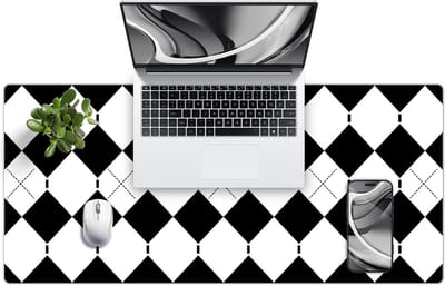 Anti-slip Bureau Mat, Waterdichte Computer Onderlegger, Duurzame Laptop Bescherming, Gemakkelijk Schoon te Maken (90 x 40 CM, Zwart)