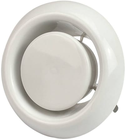 Ventilatie afvoer ventiel 125mm met klemveren - AVP-C125