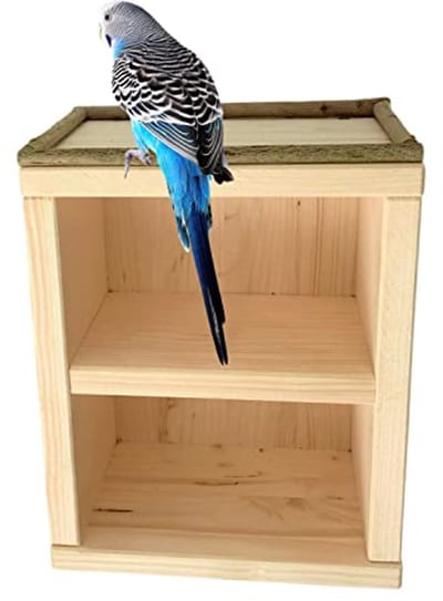 Twee verdiepingen vogelhuisje voor parkieten en vogeltjes | Vogels accessoires