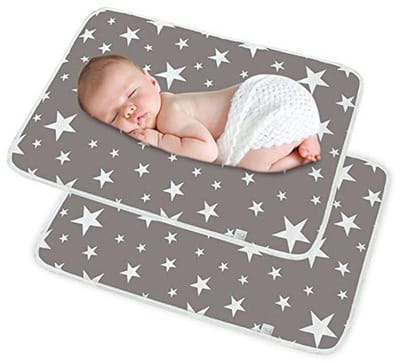 Waterdichte Babyverschoningsmat 2 Stuks - Draagbare Luier Mat 19,6 x 27,5 Inch - Comfortabel en Multifunctioneel