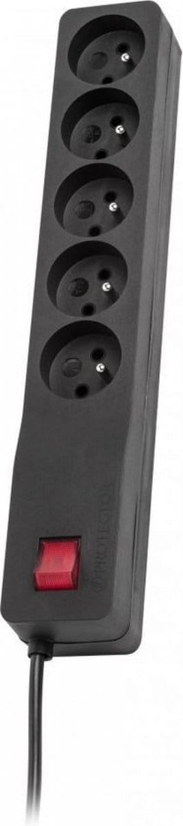 Lestar ZX 510 - Stekkerdoos - 5 Stopcontacten - 3m Kabel - Zwart