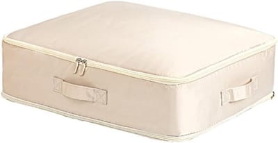 Opbergzakken Dekens - Opbergboxen Kleding - Ruimte Besparen - Opvouwbaar Ontwerp - 2 Stuks - Beige
