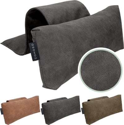 Cohoso® Handgemaakt Ergonomisch Rugkussen onderrug - Rugsteun - Lendensteun - Lendekussen - Sta op stoel - Kussen relaxstoel - Bureaustoel - Lendesteun - lendenkussen - XL - auto - zitstoel – Orthopedisch - Rugklachten - Thuiswerken - Antraciet