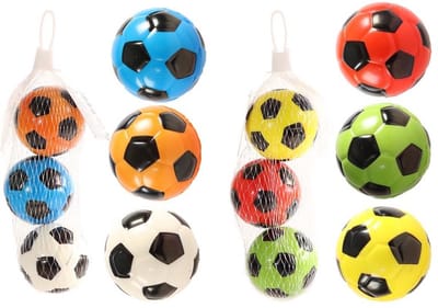 Voetballetjes 3 stuks in net Ø6cm