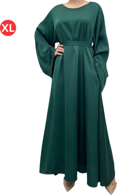 Bovista Islamitische Kleding - Abaya - Gebedskleding Dames - Alhamdulillah - Jilbab - Khimar - Vrouw - Donkergroen - Maat XL